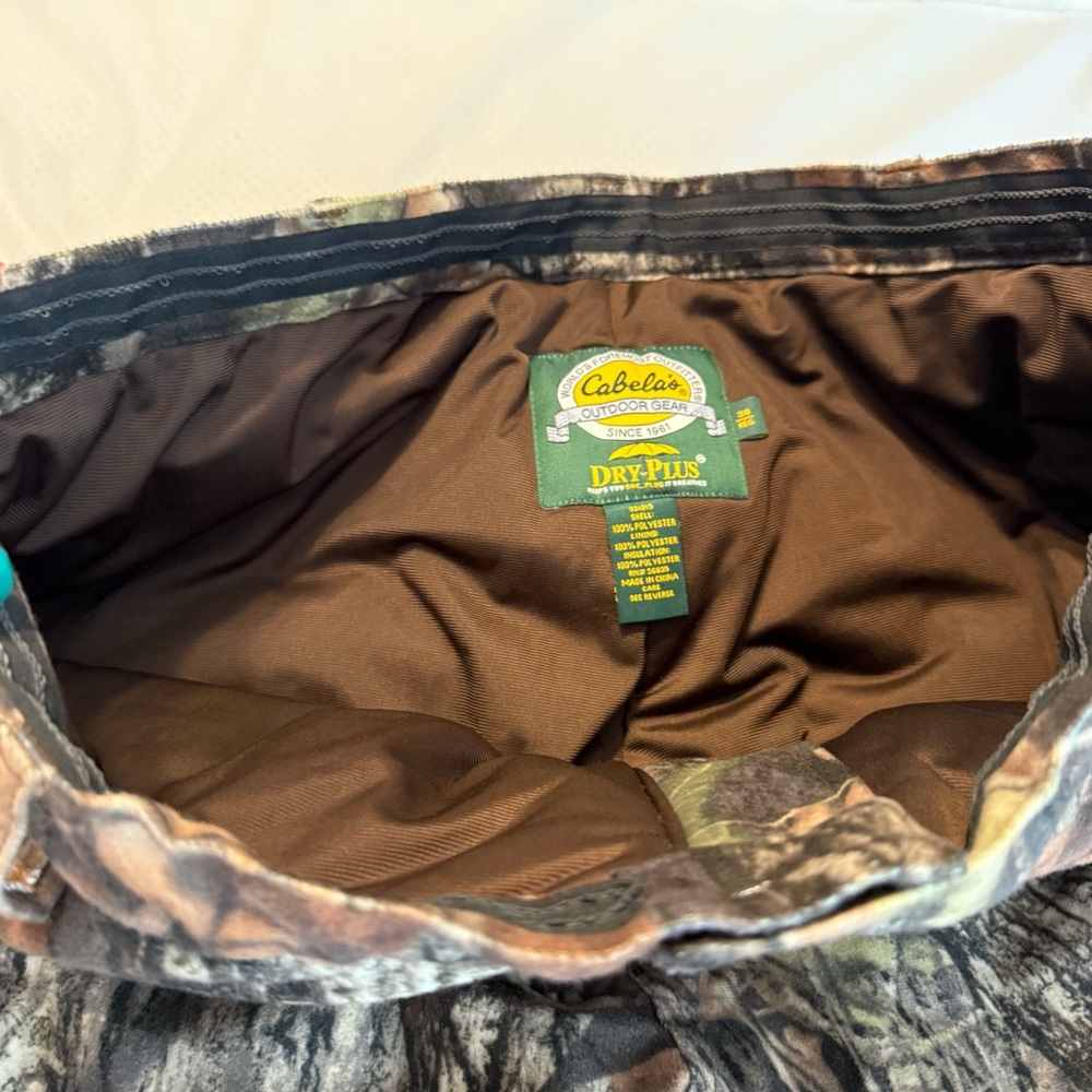 Cabela’s Dry Plus Cargo Camo Hunting Pants Men’s Sz 38 Regular Inseam 31” Lined - Picture 4 of 15